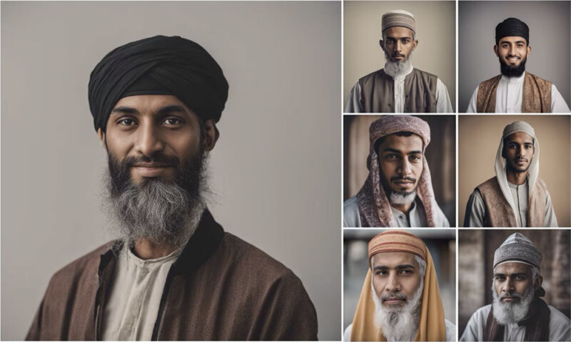 AI image of muslim people
