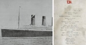 titanic dinner menu for first class passengers found in photo album, sells for $100,000