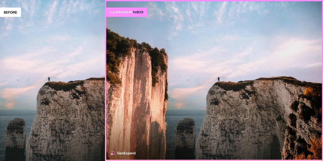 Luminar Neo's GenExpand AI Tool Allows Users to Extend Their Photos