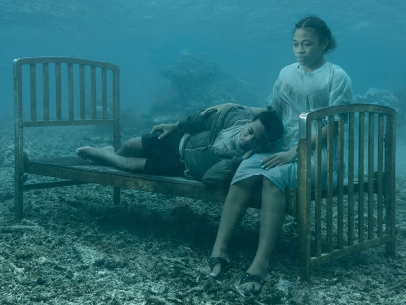 underwater Portraits of people threatened by climate change 