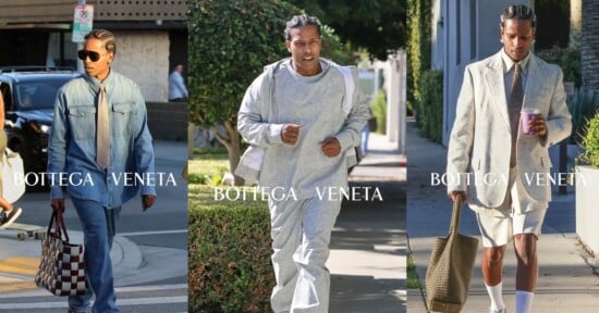 A$AP Rocky Bottega Veneta fashion campaign paparazzi photos