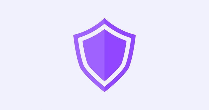 A logo of a shield in Twitch's colors.