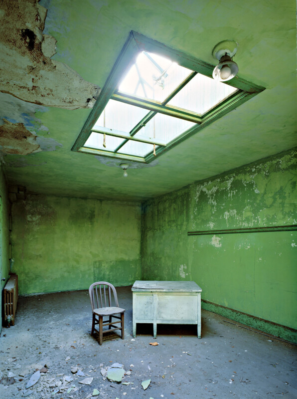 An room in Ellis Island's abandoned medical wards.