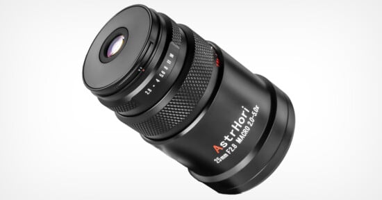 AstrHori 25mm f/2.8 2x-5x macro lens for full-frame mirrorless cameras