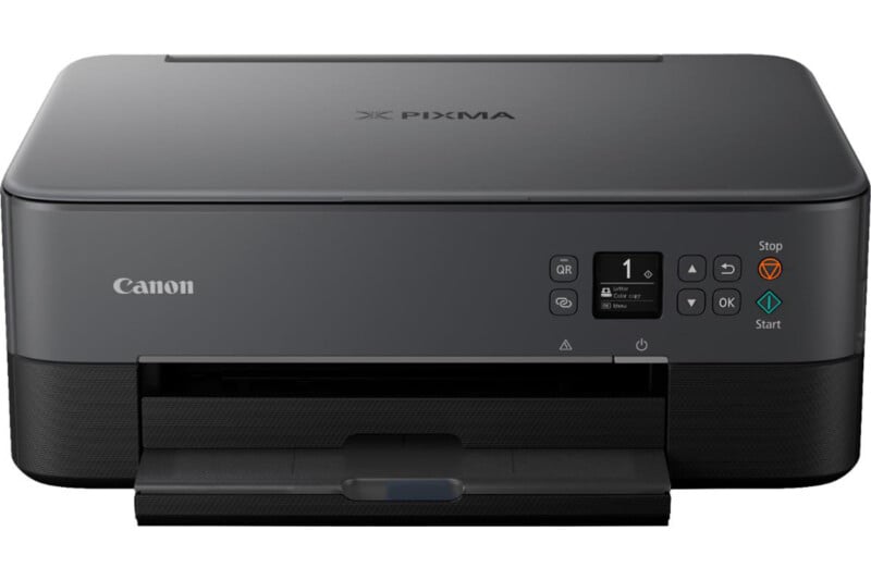 The Canon PIXMA TS6420a photo printer sits against a white background. 