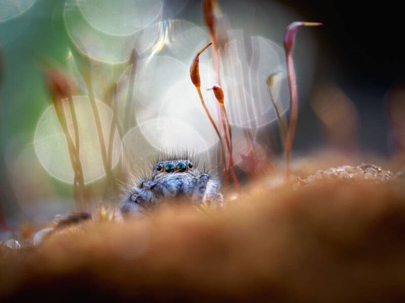 A close-up of a female spider.