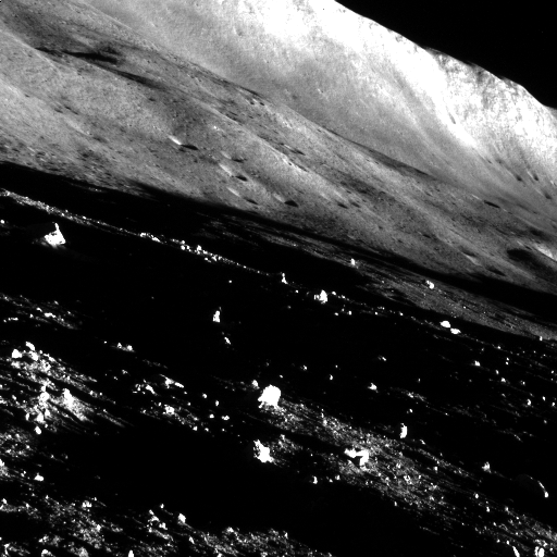 A gif cycling between photos of the moon's surface growing darker before lunar night.