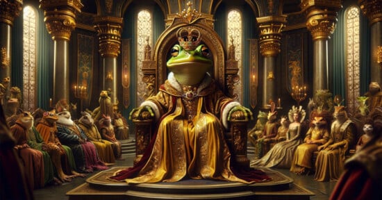 AI-generated frog king