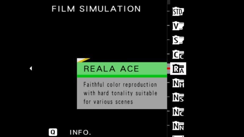 FUJIFILM X100VI reala simulation mode