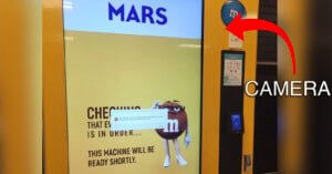 M&M's vending machine spying on students