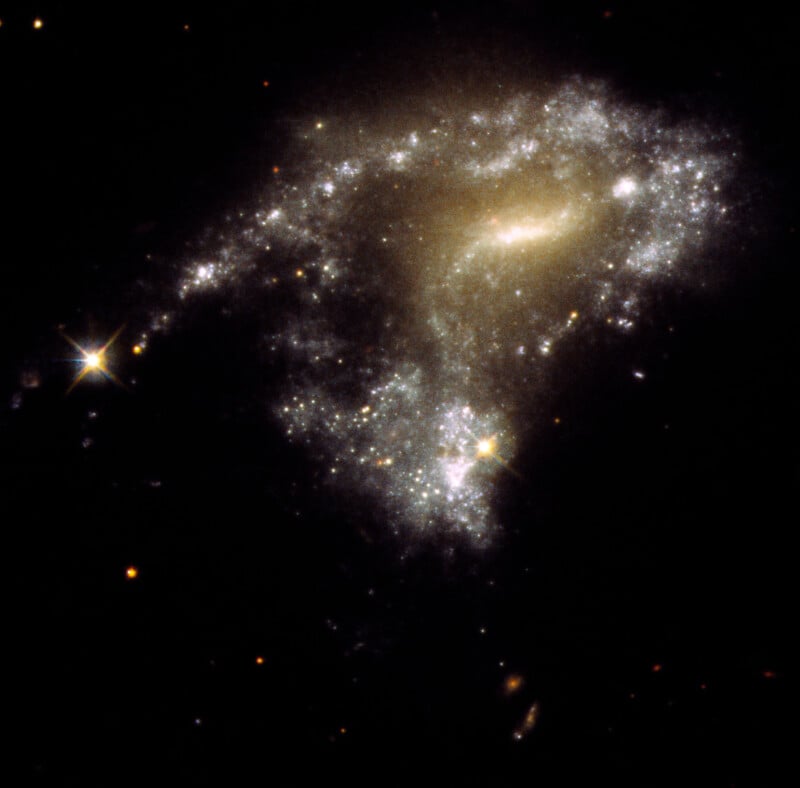 Hubble photo of a strung out galaxy