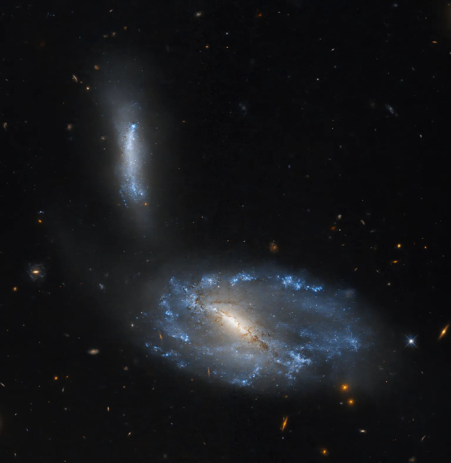 Hubble Space Telescope colliding galaxies 