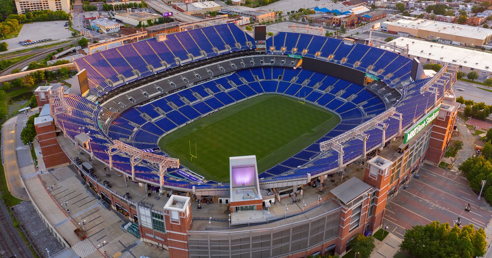 M&T Bank Stadium in Baltimore, Maryland -- aerial photo