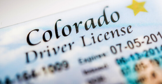 An image of part of a Colorado driver's license