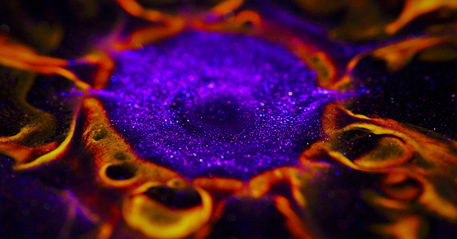 This Macro HDR Video of Glitter and Liquid is Cosmically Wonderful