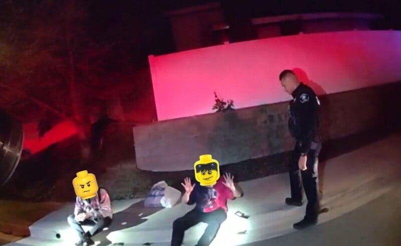 Police suspect photos with Lego heads