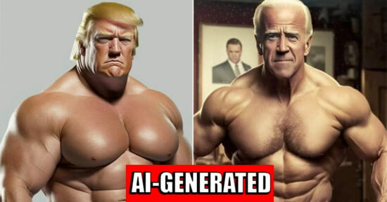 AI-generated Biden and Trump as wrestlers