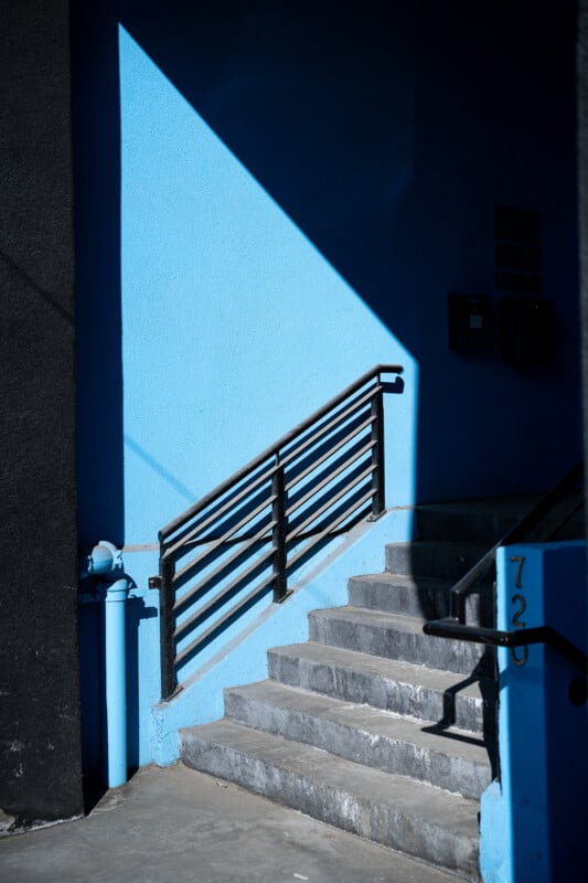Sigma Art 50mm f/1.2 DG DN blue stairs