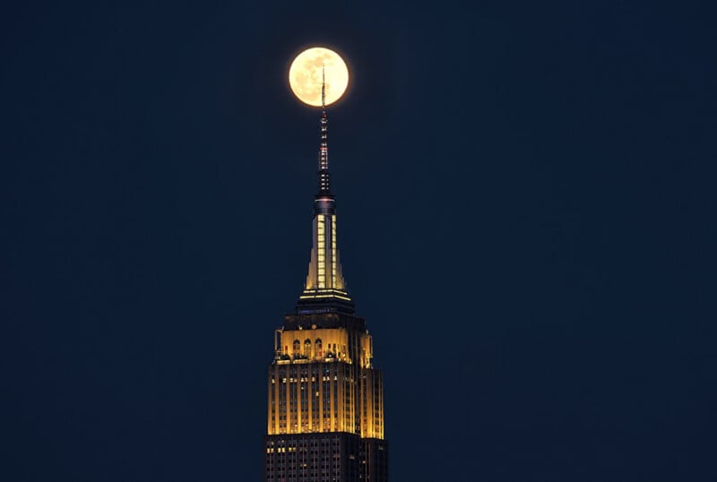 Worm Moon over the Empire State Building