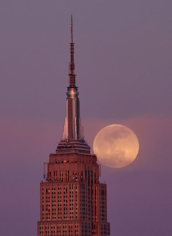 Worm Moon over the Empire State Building