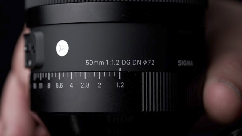 Sigma Art 50mm f/1.2 DG DN aperture ring
