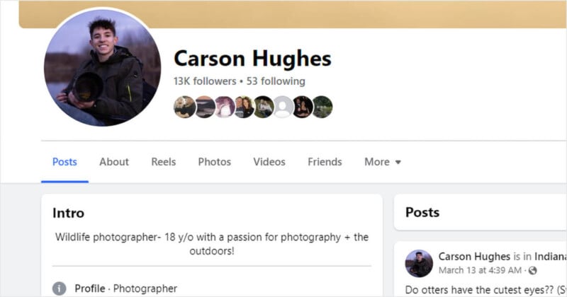 18-year-old wildlife photographer Carson Hughes tragically passes away