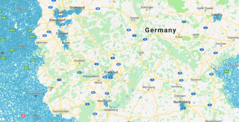 Google Maps Street View of Germany pre-2022