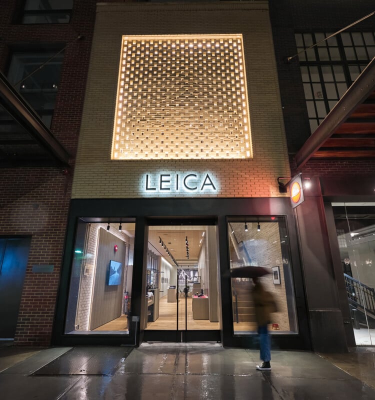 The facade of Leica's new flagship store in NYC.