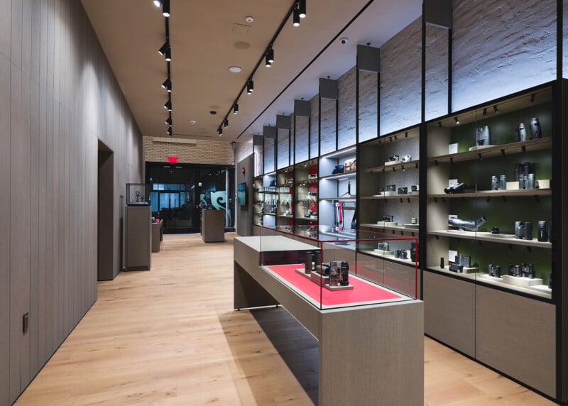 The interior of Leica's new flagship store in NYC.