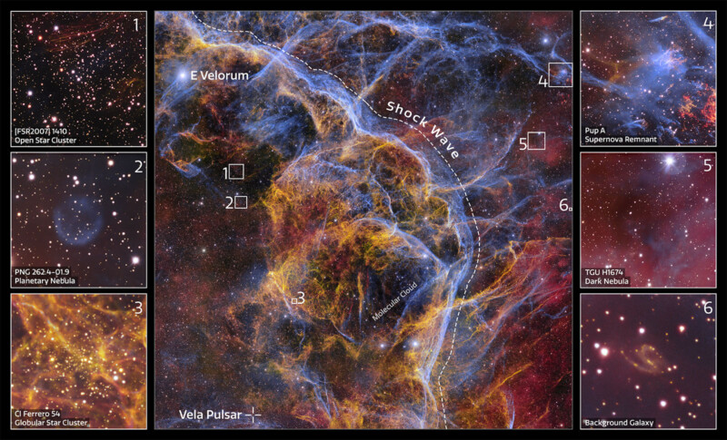 Ghostly Stellar Tendrils of the Vela Supernova Remnant