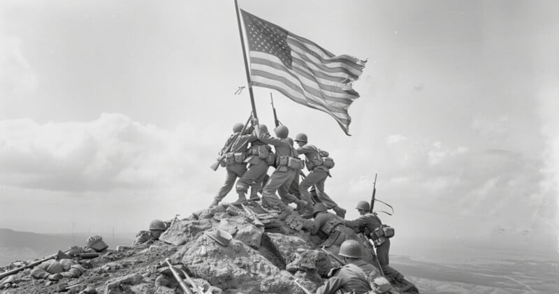 Raising the Flag on Iwo Jima AI