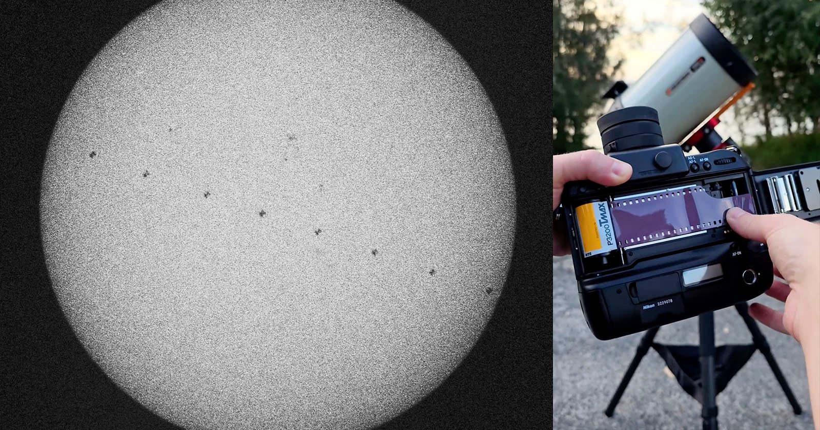 Photographer Becomes First Person to Capture ISS Crossing the Sun on 35mm Film