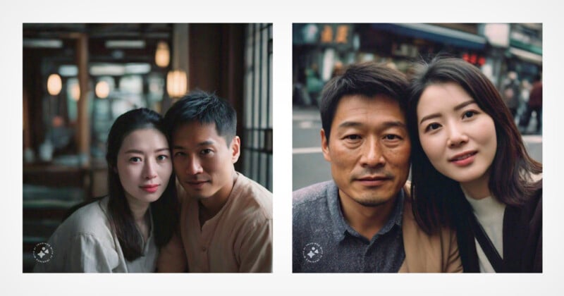 AI generated image of Asian couples.
