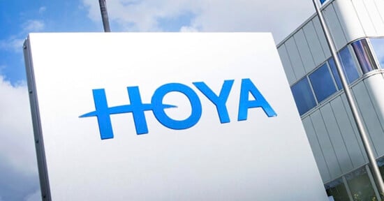 Hoya Corporation logo and building