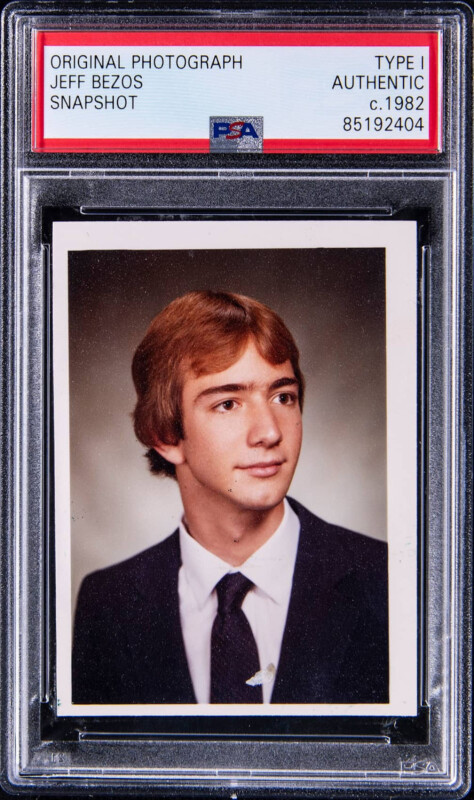A yearbook photograph of Amazon founder Jeff Bezos.