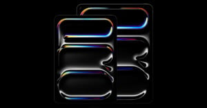Abstract digital artwork depicting metallic-looking, curved elements with neon outlines against a black background, creating a futuristic 3d effect.