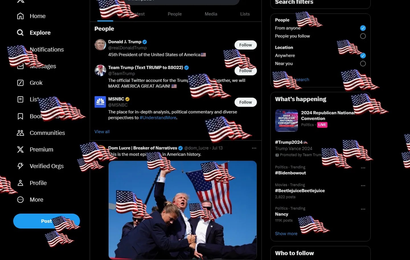 X May Have Infringed Photo Copyright With Donald Trump MAGA Hashmoji ...