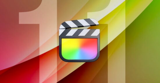 A colorful clapperboard icon with a digital rainbow gradient background. The number "11" is faintly visible behind the icon.