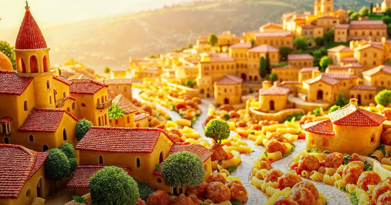 Amazon’s New Multimodal AI Can Produce Towns Made of Pasta