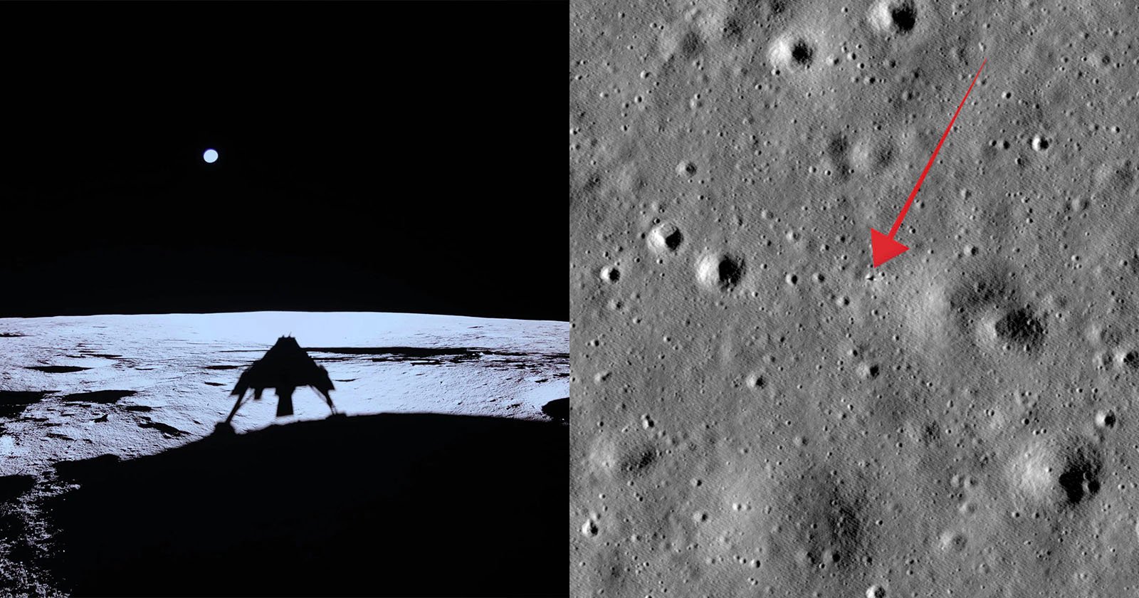 Lunar Satellite Takes Photo of Blue Ghost Spacecraft on the Moon