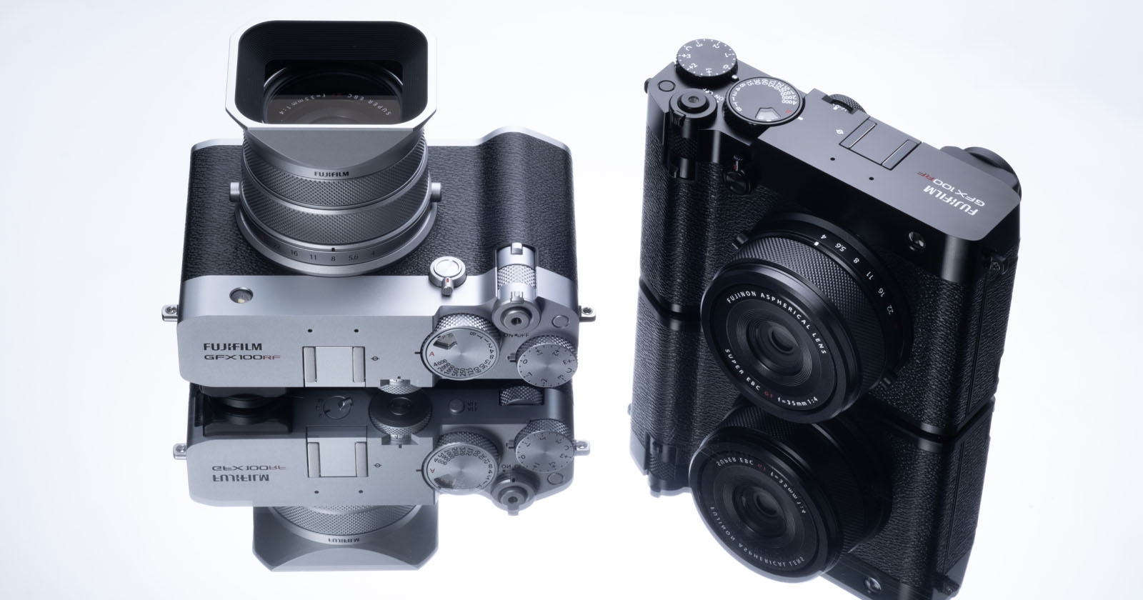 The GFX100RF is a Medium Format Fixed-Lens Rangefinder-Style Camera