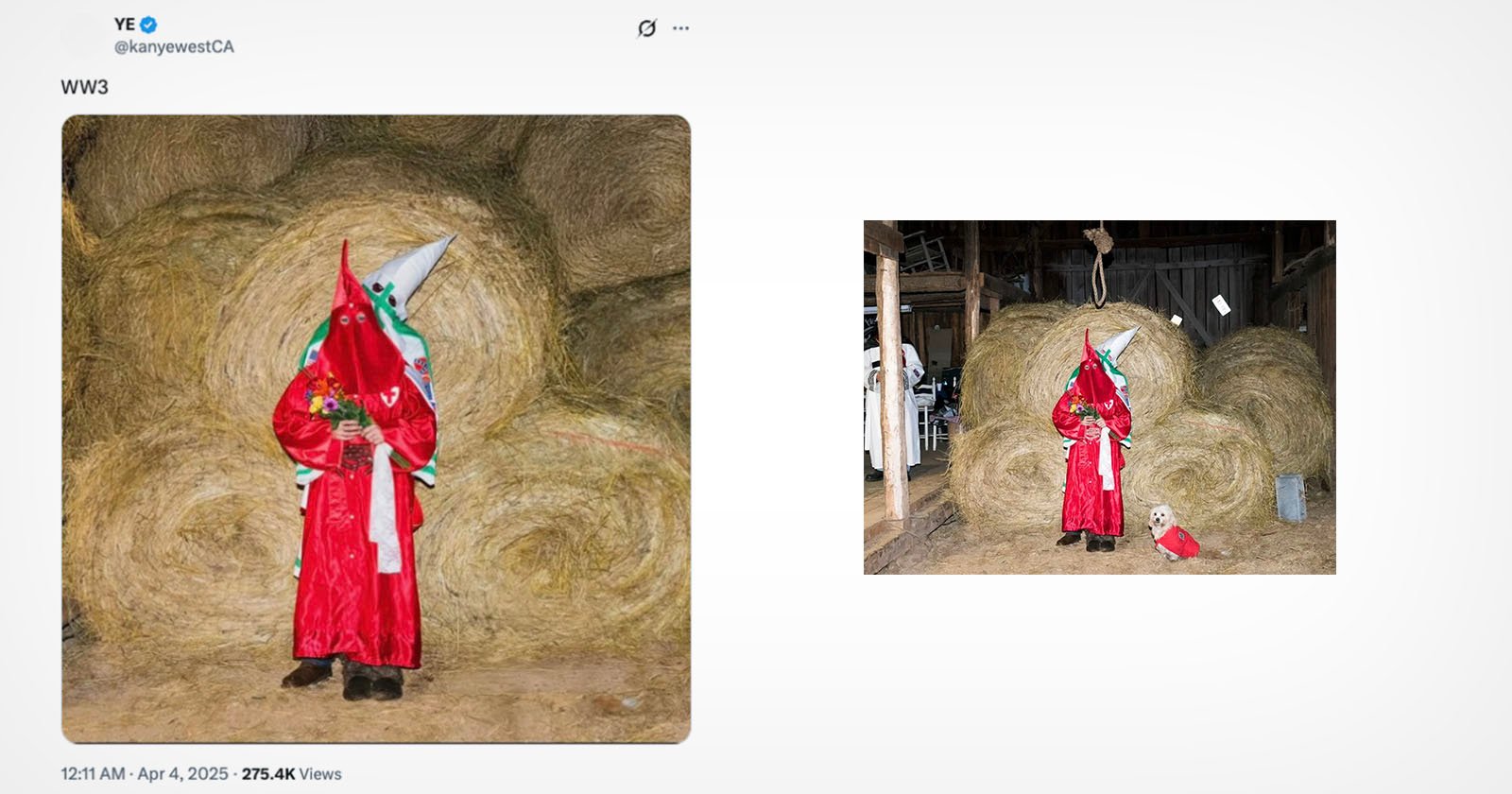 Photographer Says Kanye West Stole His KKK Photo for Album Cover