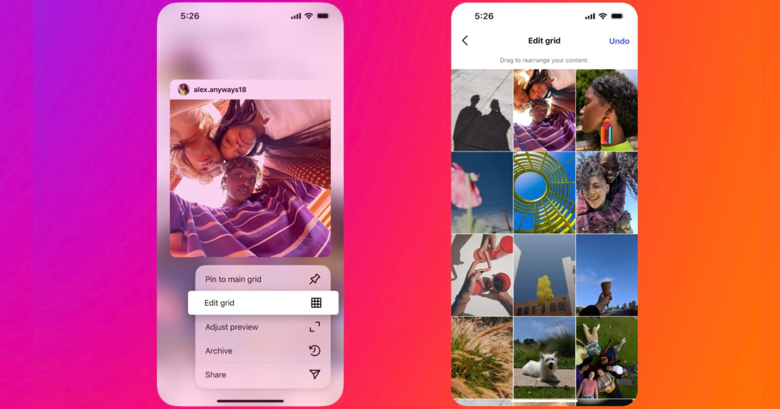 Instagram Will Let You Rearrange Your Grid
