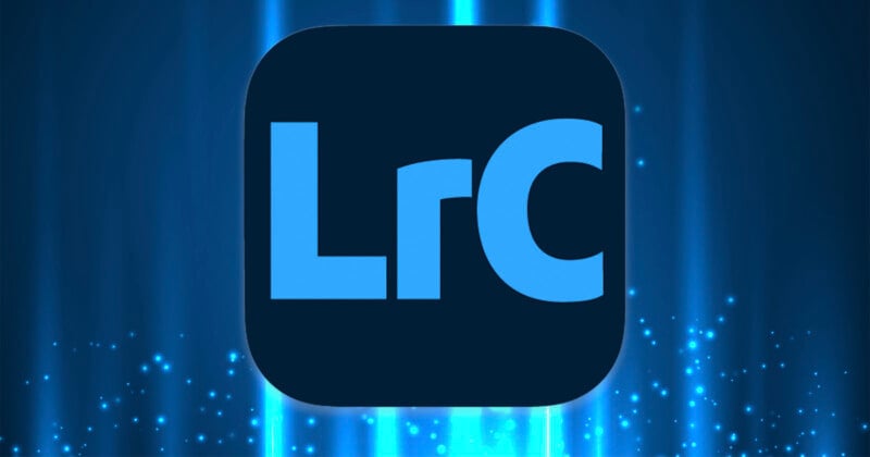 Lightroom Classic logo on a blue background