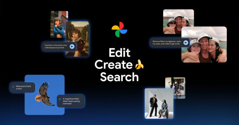 Imagen promocional de Google Fotos que muestra 