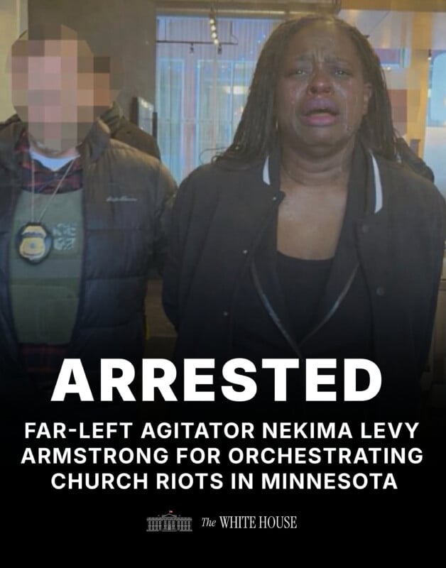 A woman with a crying face.