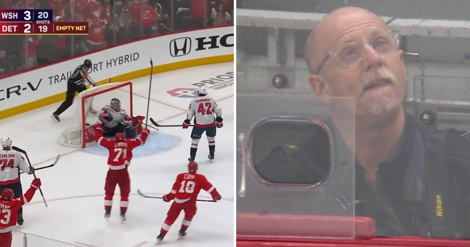 Photographer’s Camera Cutout Scored a Crucial Goal in the NHL