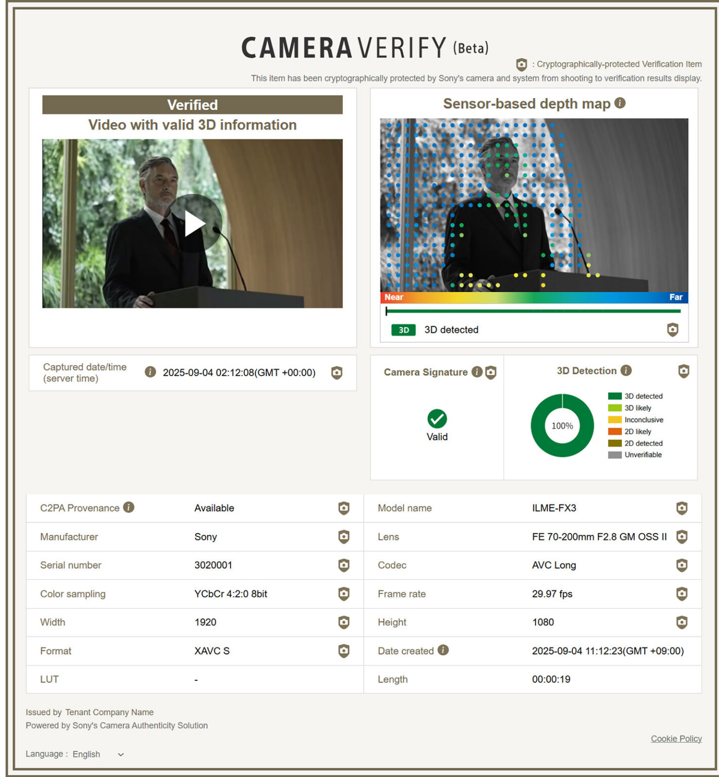 Sony's Camera Verify Website Now Supports Authenticated Video Sharing ...