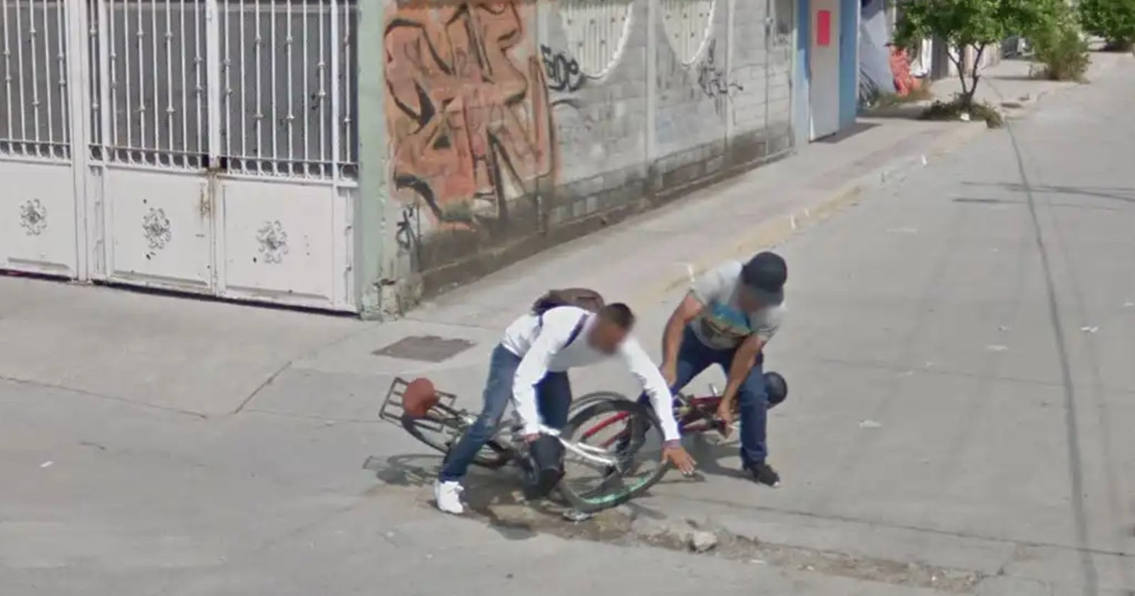 Google Street View Captures Unfortunate Bicycle Accident