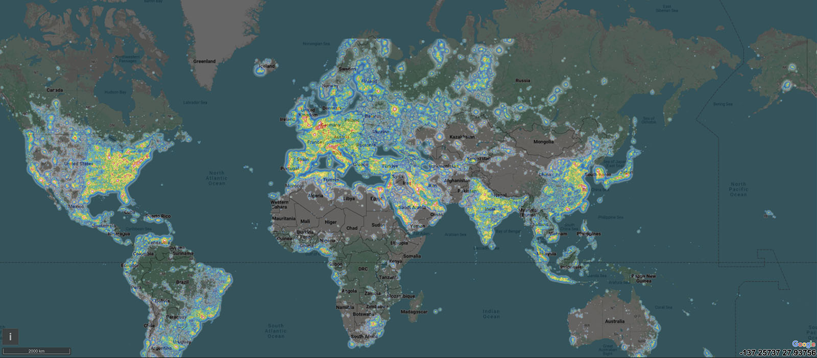 Satellite Images Show Much Light Pollution Has Increased | PetaPixel